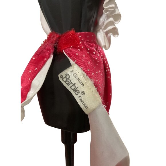 Genuine Barbie Fashion Red & White Polka Dot Dress With Ruffles For Doll - Picture 3 of 4